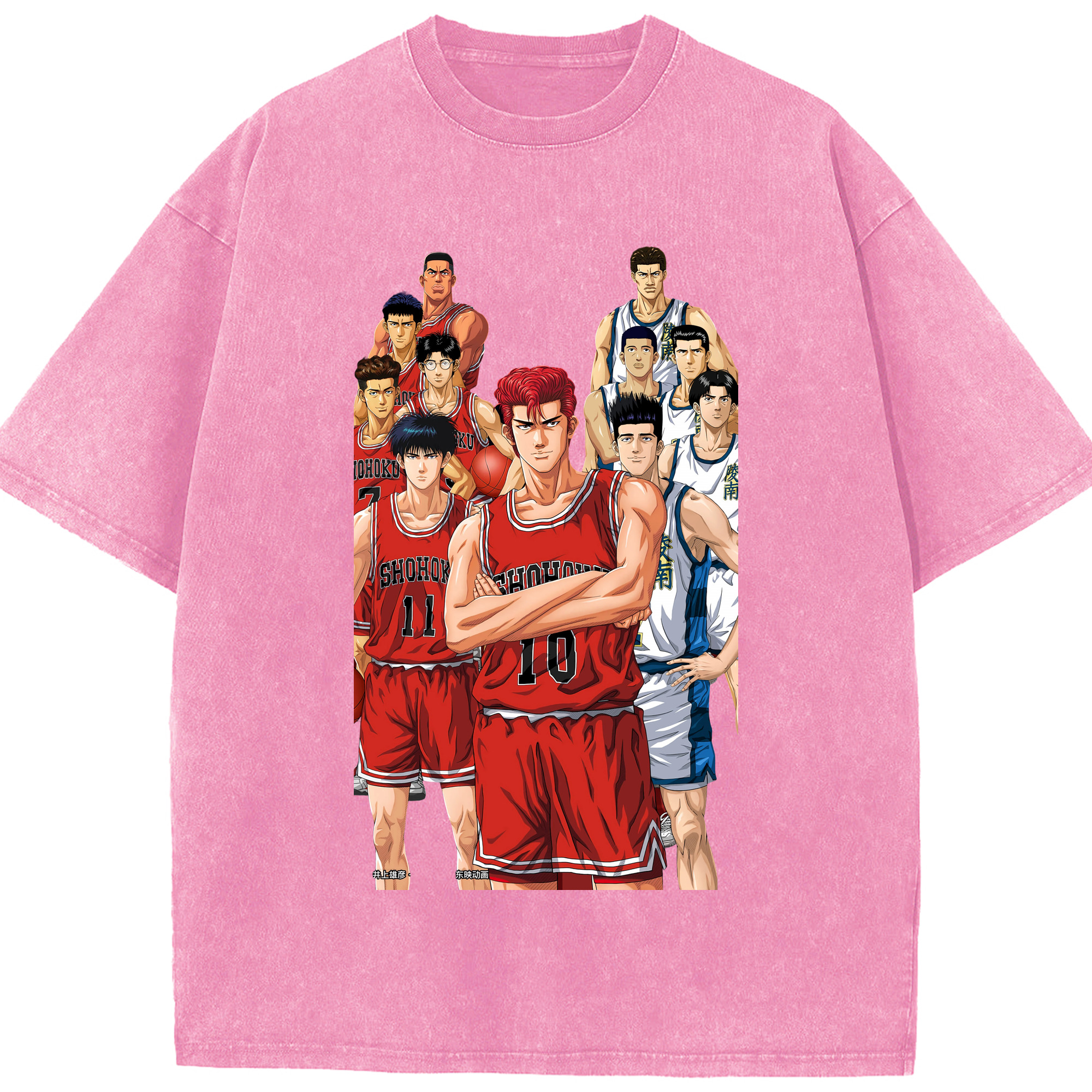 （画像用） SLAM DUNK／スラムダンク 綿100% ヴィンテージ風 半袖Tシャツ（フロントプリント）